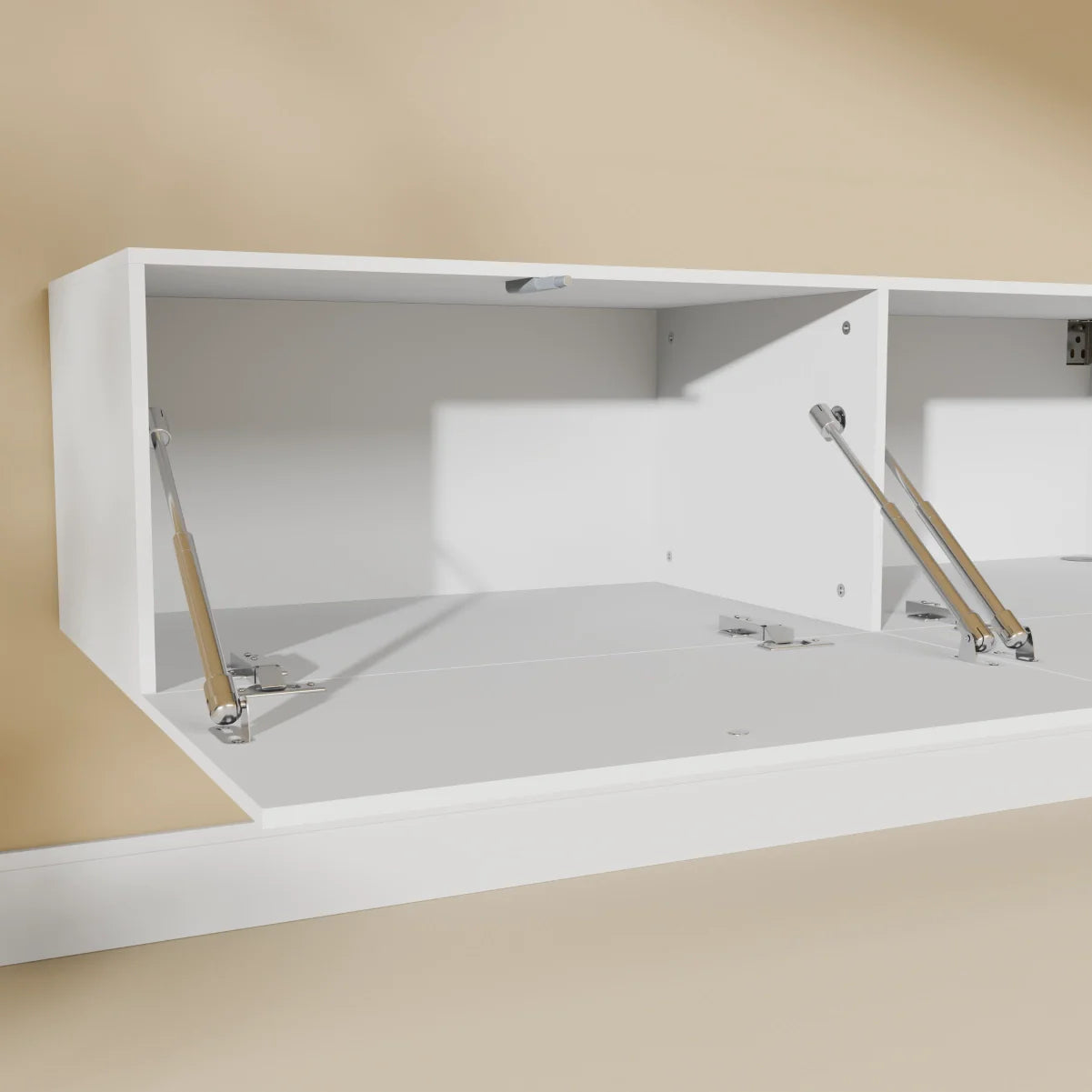 Mora TV Unit Cabinet | Floating or Standing | 240 cm White