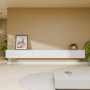 Mora TV Unit Cabinet | Floating or Standing | 300 cm White
