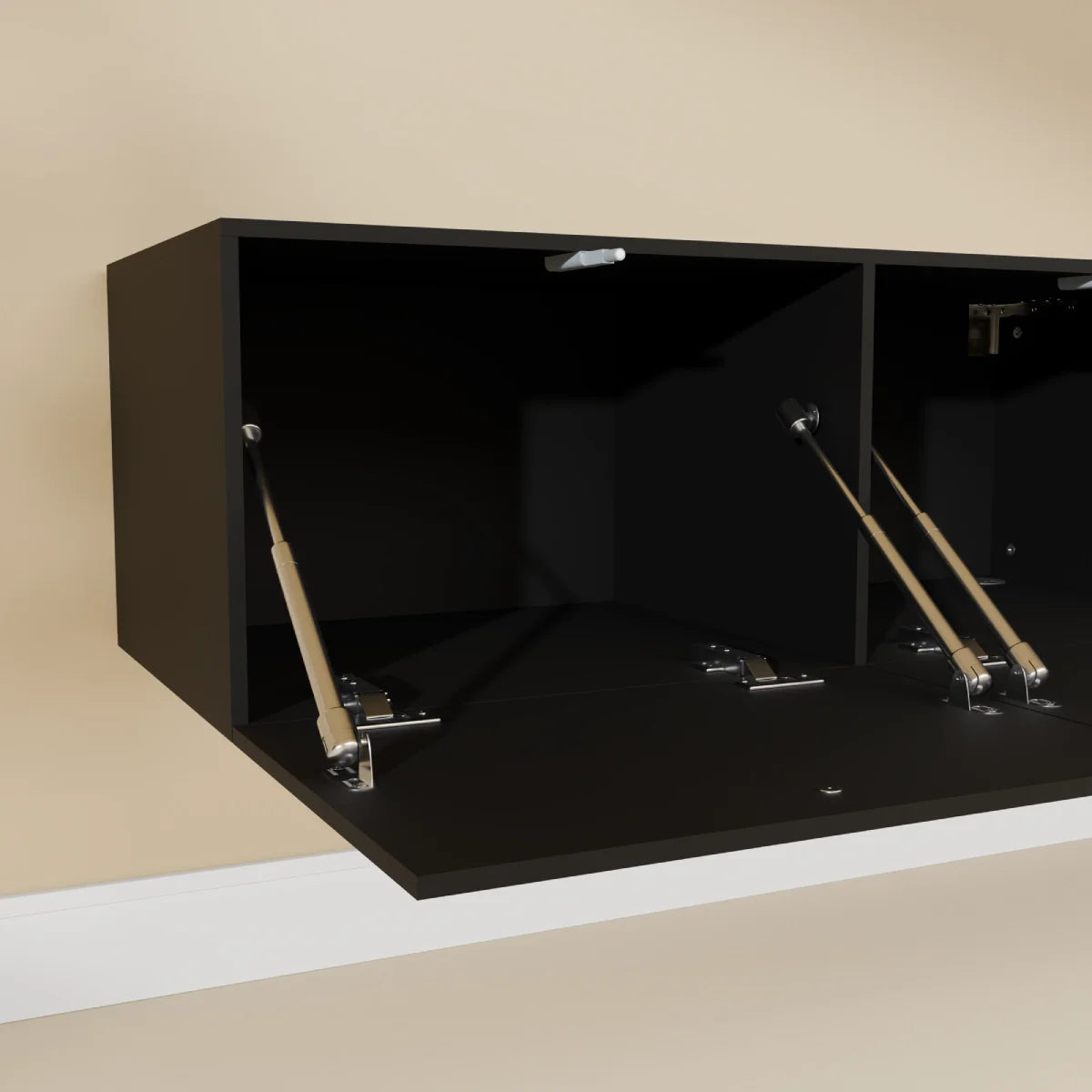 Mora TV Unit Cabinet | Floating or Standing | 180 cm Black