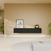 Mora TV Unit Cabinet | Floating or Standing | 180 cm Black