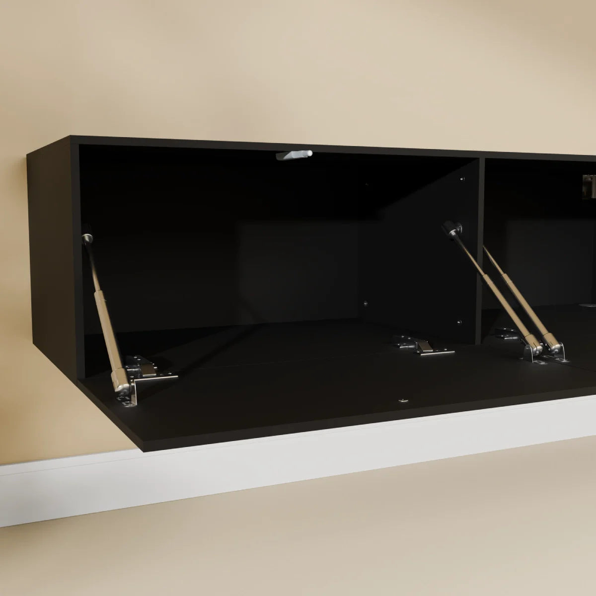 Mora TV Unit Cabinet | Floating or Standing | 240 cm Black
