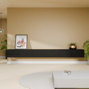 Mora TV Unit Cabinet | Floating or Standing | 300 cm Black
