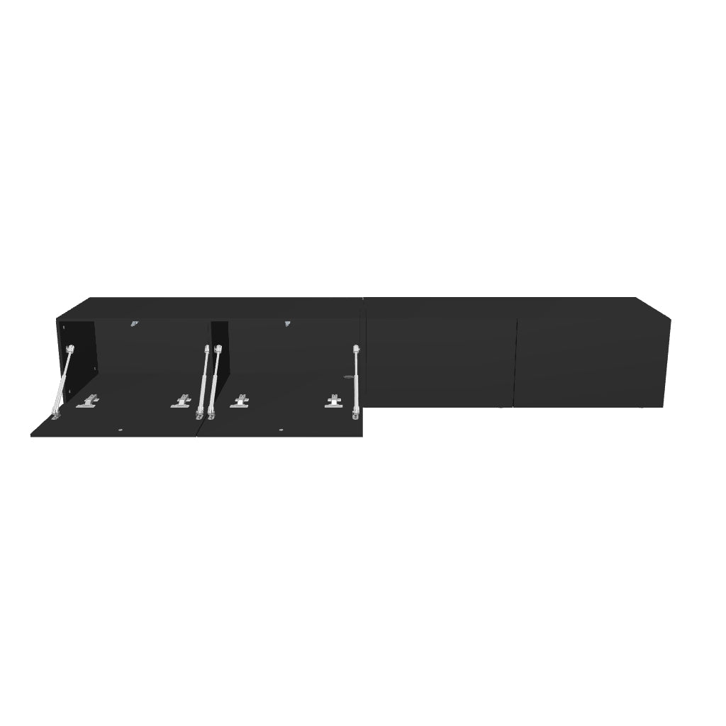 Mora TV Unit Cabinet | Floating or Standing | 200 cm Black