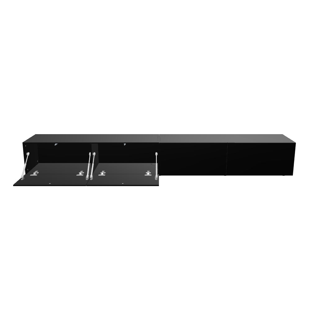 Mora TV Unit Cabinet | Floating or Standing | 240 cm Black