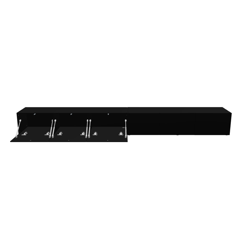 Mora TV Unit Cabinet | Floating or Standing | 280 cm Black