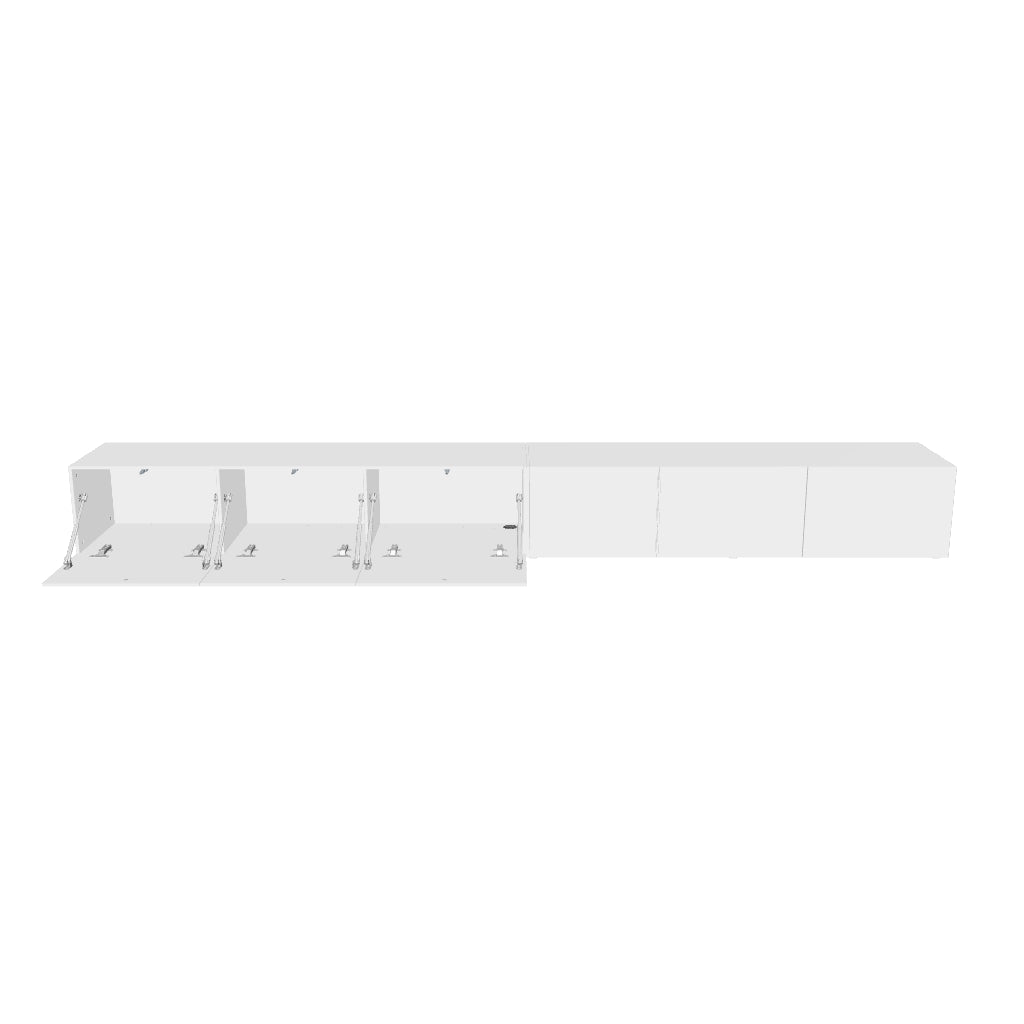Mora TV Unit Cabinet | Floating or Standing | 280 cm White