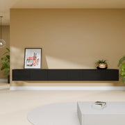 Mora TV Unit Cabinet | Floating or Standing | 280 cm Black
