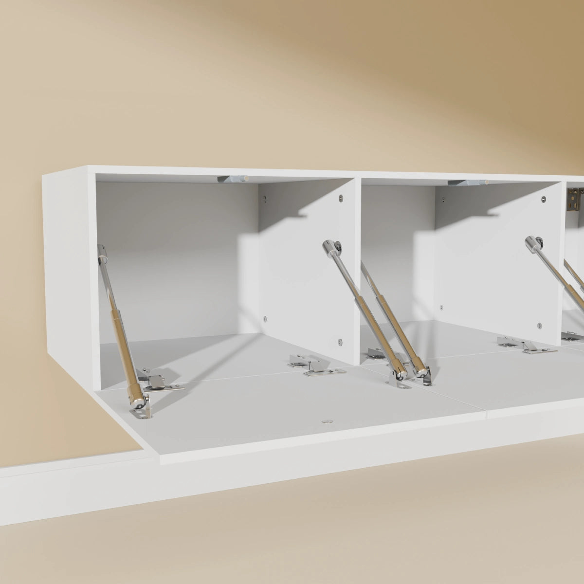 Mora TV Unit Cabinet | Floating or Standing | 120 cm White
