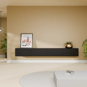 Mora TV Unit Cabinet | Floating or Standing | 240 cm Black