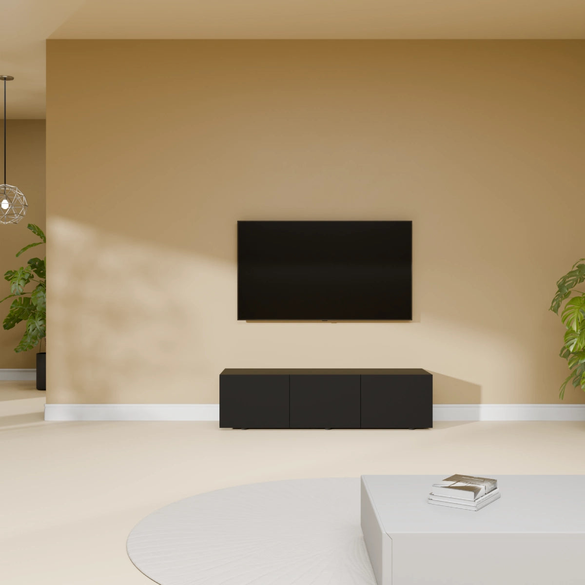 Mora TV Unit Cabinet | Floating or Standing | 120 cm Black